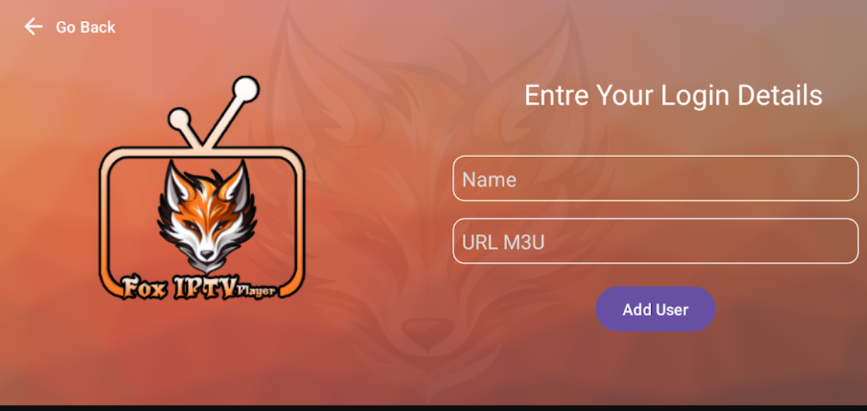 IPTV Fox App Step 1 - IPTV Setup Guide
